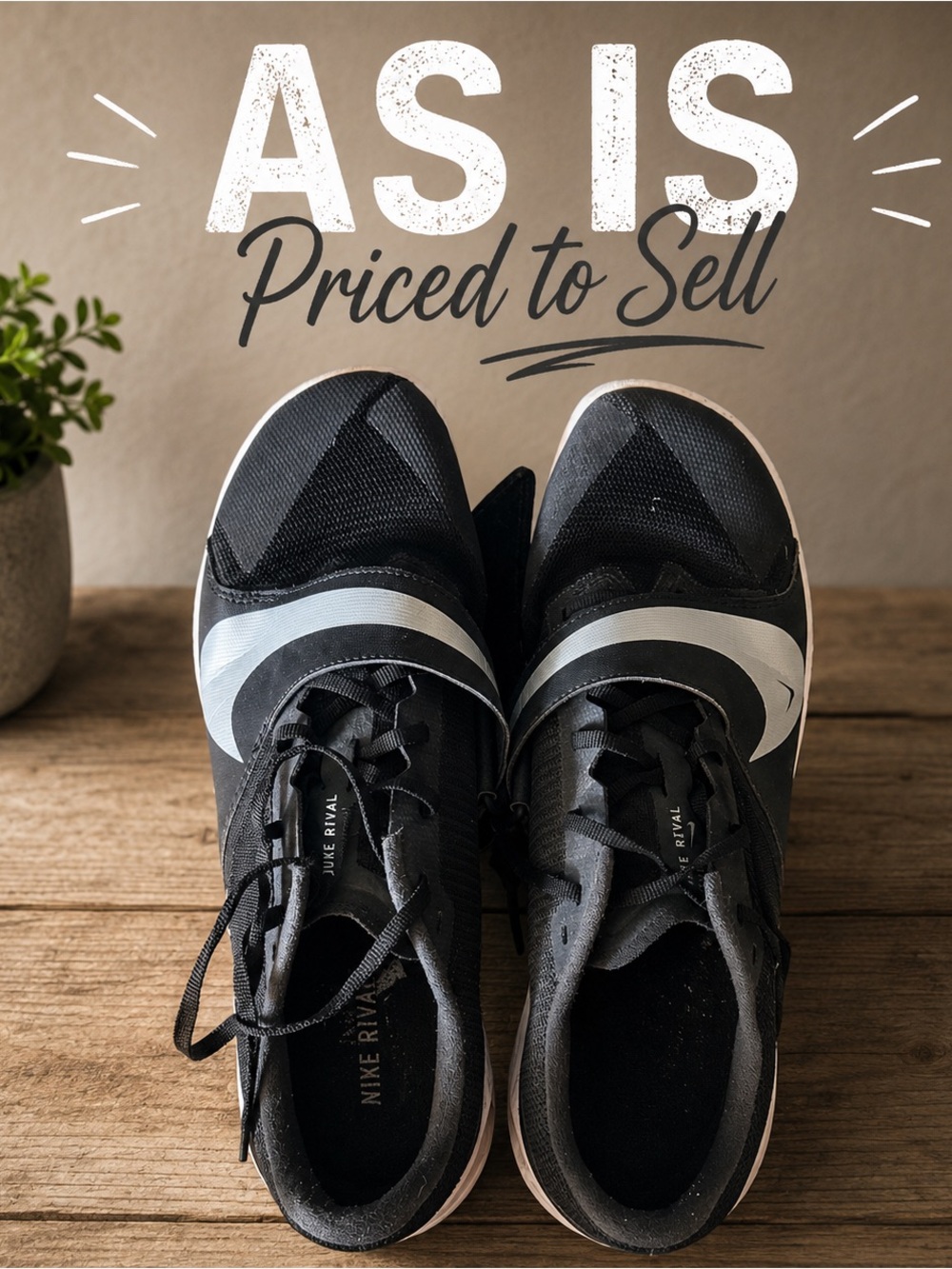 Nike Black and White Men’s Athletic track Shoes